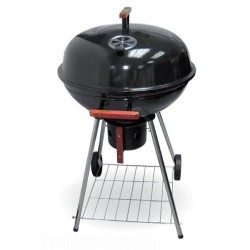 Enameled round barbecue with lid
