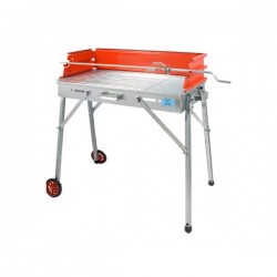 Galvanized barbecue with red back