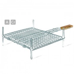 Frame rack with legs and wooden handle