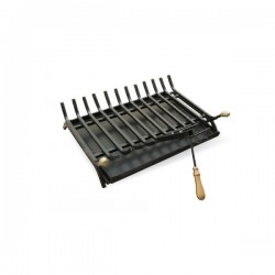 Iron grate with baking sheet straight